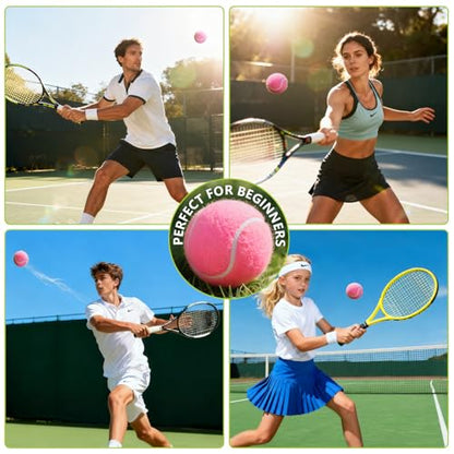 PoyPet 16-Pack Tennis Balls Bulk for Practice,Training and Beginners | Ideal for Dog Fetch,Chew and Play - color: Pink