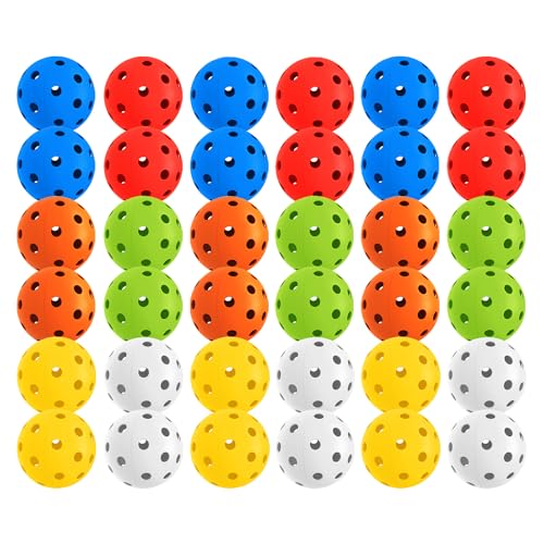 6 Pack Sports Outdoor Pickleballs - 40 Pickleball Balls - USA Pickleball Balls (USAPA) Approved - Official US Open Ball - color: Mixed, style: 36 - Pack