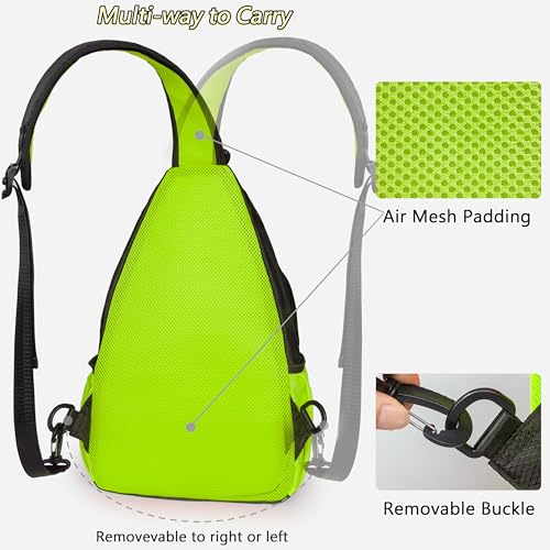 SUKRY Pickleball Bag Lightweight Sling Backpack for Men and Women with Multi-Pocket Crossbody Gym & Travel Backpack Pickle Ball Accessories - color: Yellow