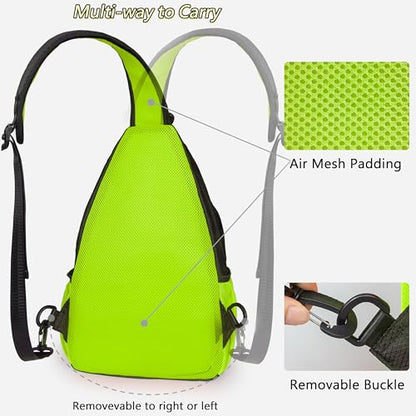 SUKRY Pickleball Bag Lightweight Sling Backpack for Men and Women with Multi-Pocket Crossbody Gym & Travel Backpack Pickle Ball Accessories - color: Yellow