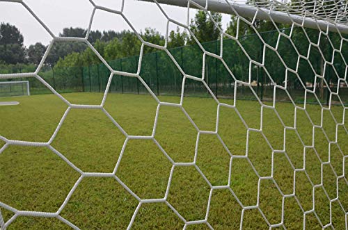 Aoneky Polyester Soccer Goal Net - 4 mm Cord - Replacement Full Size Football Post Net- Heavy Duty Soccer Netting - NOT Include Posts - size: 10 x 6.5 Ft