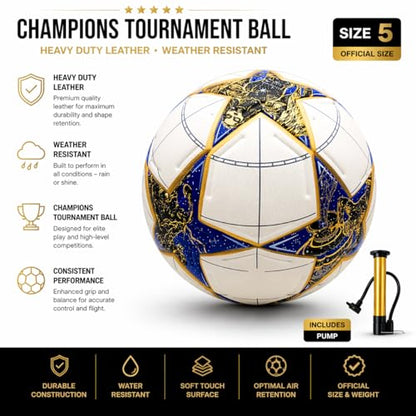 Professional Soccer Ball Size 5, Polyurethane Material, Thermo Bonded Construction, Youth and Adult - color: red