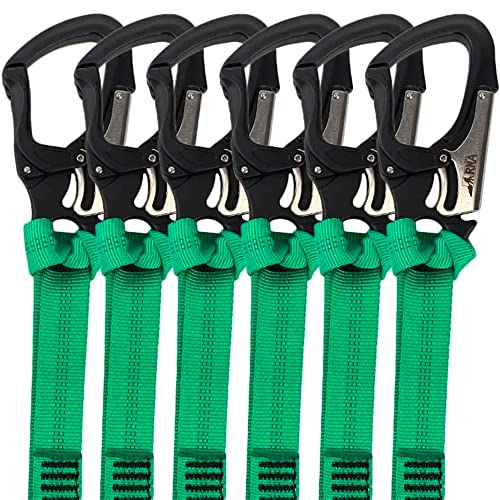 RNA Rock-N-Arbor Squatch Draw Speed Line Slings, 1-Inch Nylon Speed Line with Double-Action Snap Hook, Arborist and Rigging Gear - size: 6-Pack