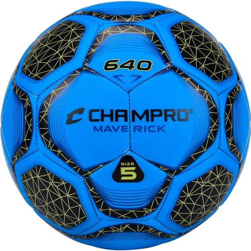 Champro Maverick Soccer Ball - color: Optic Blue, size: 4