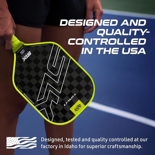 Selkirk Sport SLK Halo Raw Carbon Fiber Pickleball Paddle | Power, Pro and Control Pickleball Paddles | T700, 18K Ultraweave, Aramid Fiber LinkWeave | Designed & Controlled in USA - color: Control | Green | 2025, size: XL (Elongated Shape)