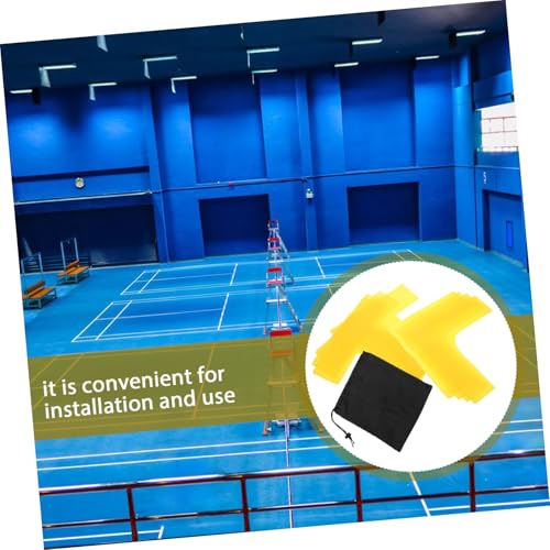 POPETPOP 12pcs Court Marker Kit Durable Weather Resistant Court Tape for Easy Setup Concrete or Grass Enhancing Practice Sessions and Game Experience