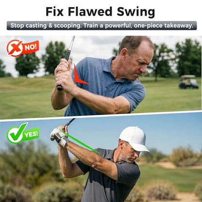 Golf Wrist Training Glove, Golf Grip Trainer - Glove Men Left Hand, Wrist Brace for Eliminate Slices Hooks, Swing Training Aid - Improve Wrist & Grip Position for Right-Handed Beginners