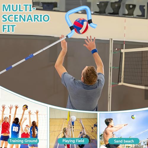 Volleyball Spiking Trainer - Adjustable Length 62" to 85", Ideal for Serving, Spiking & Jumping Drills, Realistic Ball Feel - Perfect Training Equipment for Beginners & Professionals (No Ball)