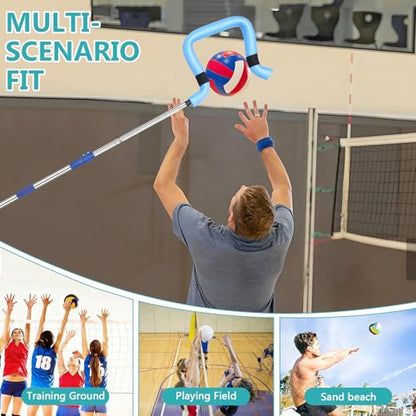 Volleyball Spiking Trainer - Adjustable Length 62" to 85", Ideal for Serving, Spiking & Jumping Drills, Realistic Ball Feel - Perfect Training Equipment for Beginners & Professionals (No Ball)