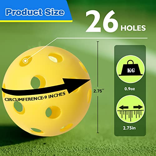 GSE Games & Sports Expert Practice Baseballs, Plastic Baseballs Training, Hollow Airflow Softballs for Pitching, Batting, Catching for All Skill Levels (Several Styles Available) - color: Yellow, style: 12-PACK