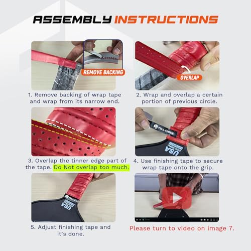 2 Pack Pickleball Paddle Grip Tape, Pickleball Overgrip, Anti-Slip Grip-Easy Installation and Long-Lasting Performance