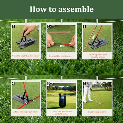 WIGERLON Premium Golf Alignment Stick Holder - Blue Brick Golf Swing Path Trainer & Alignment Tool,Swing Trainer Practice Teaching Aid Driving Range for Aiming, Putting, Swing