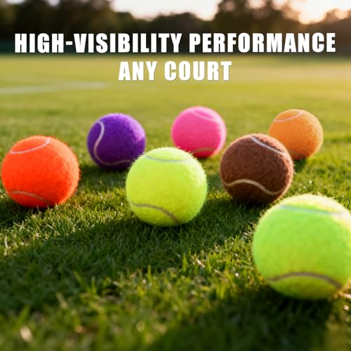 PoyPet 16-Pack Tennis Balls Bulk for Practice,Training and Beginners | Ideal for Dog Fetch,Chew and Play - color: Mix Colors