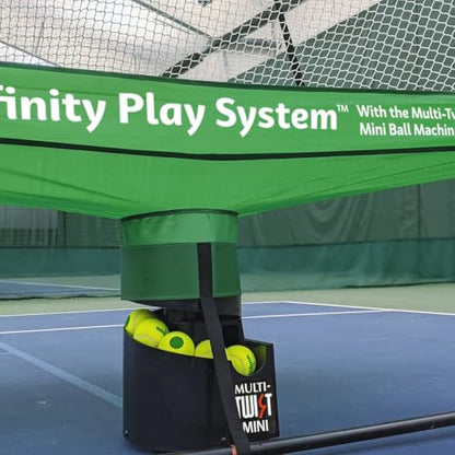 OnCourt OffCourt Infinity Play System w/Multi-Twist Mini Ball Machine for Tennis & Pickleball - Optional Replacement Net