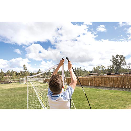 SKLZ Quickster Soccer Goal - Portable Goal for Backyard & Field - Durable Tension-Tite Frame & Heavy Gauge 2-Ply Net - Adjustable Click-Lock Poles, Metal Stakes - Carrying Case with Handle - style: 12 x 6 Feet