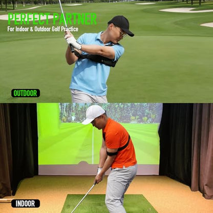 GAIARENA Golf Trail Arm Swing Aid Slider Golf Training Aid, Trainer Equipment to Eliminate Slices & Chicken Wing Swing, Gifts for Men Women Beginner Golfers - style: Left Handed Golfers