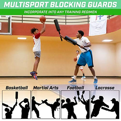 GoSports Padded Blocking Guards - 2 Pack, Great Defender Simulation for Martial Arts & Sports Training (Basketball, Football, Lacrosse, MMA and More)