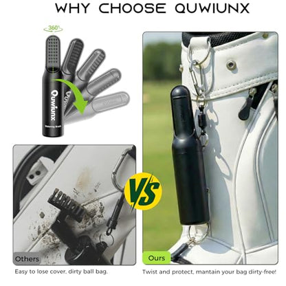 Golf Club Cleaner Kit with 360° Rotating Protective Cover, Strong Magnetic Golf Brush with Waffle Towel Set, Professional Golf Accessories for Men