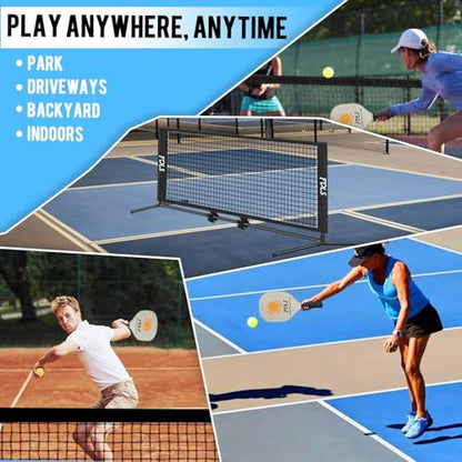 FDLS 5FT/10FT Portable Small Pickleball Net for Driveway Backyard,with Carry Bag for Indoor Outdoor, for All Levels, Easy Set up - style: 5FT Black(2 Paddles)
