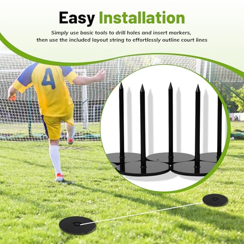 10/20 Packs Metal Sports Field Marking System,Soccer Marking Kit,Marking Kit for Baseball and Other Sports Fields. Made of High-strength Iron, It is Extremely Durable and Resistant to Breakage
