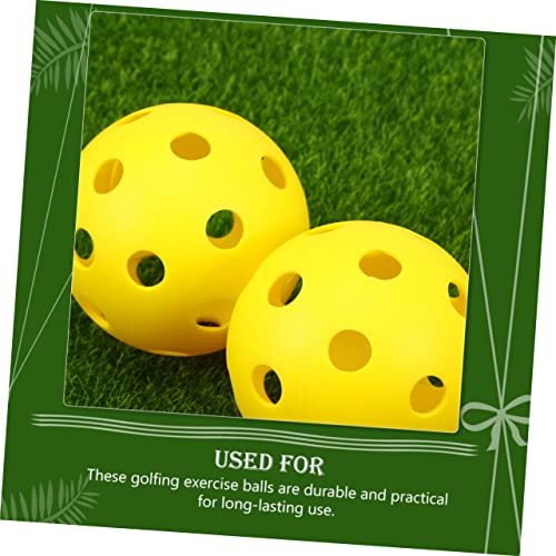 Yardwe Golf Ball Indoor Practice Balls Golfing Hollow-Out Balls Golfing Practice Tools Balls for Golfing - color: Yellow