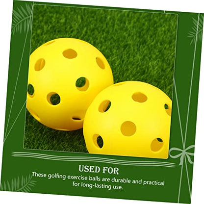 Yardwe Golf Ball Indoor Practice Balls Golfing Hollow-Out Balls Golfing Practice Tools Balls for Golfing - color: Yellow