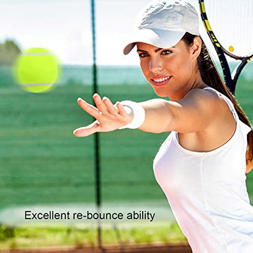Qiilu Tennis Training Balls for Competition - 3 Pcs Tennis Ball Practice Set for Self Training
