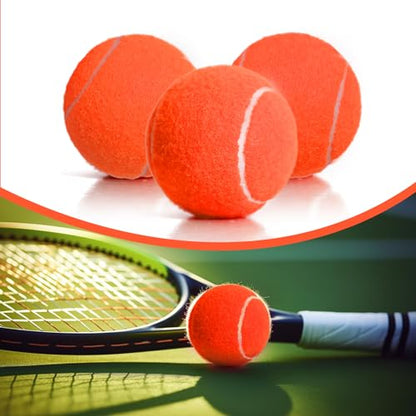 30/40 Pack Training Tennis Balls, Pet Dog Playing Balls, Practice Tennis Balls with Mesh Bag for Transport and Beginner Training - color: Orange-30Pack