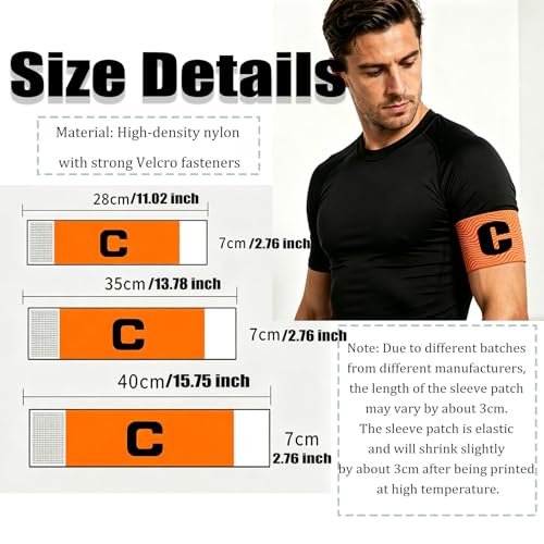 Personalized Captain Arm Bands,Custom Captain Arm Bands with Text/Logos,Custom Soccer Captain Arm Bands for Adult Children - color: Style 1