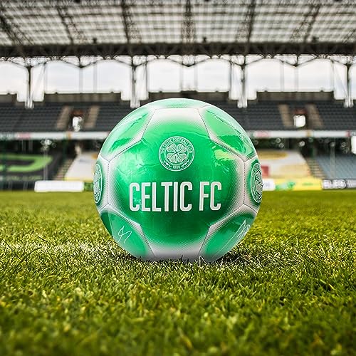 Hy-Pro Officially Licensed Classic Signature Soccer Ball, Metallic, Size 5, Training, Match, Merchandise, Collectible for Kids and Adults - style: Celtic F.C.