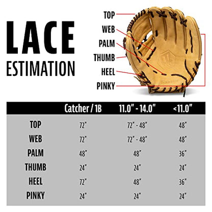 Franklin Sports Glove Lacing Repair Kit - Dr. Glove Baseball + Softball Glove Leather Laces + Relacing Needle - Laces for Fielder + Catcher's Mitts - size: 48"