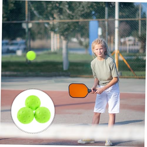 Mikinona Silent Noise-reducing Pickleball Balls Soft PU Foaming Practice for Indoor Outdoor Quiet Training with Consistent Bounce and Reusable Design