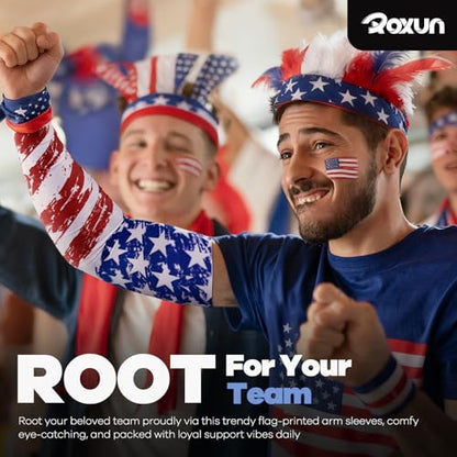 ROXUN Arm Sleeves, Cooling UV Sun Protection Sports Compression for Men/Women - color: 2 Pairs Canada Flag-2
