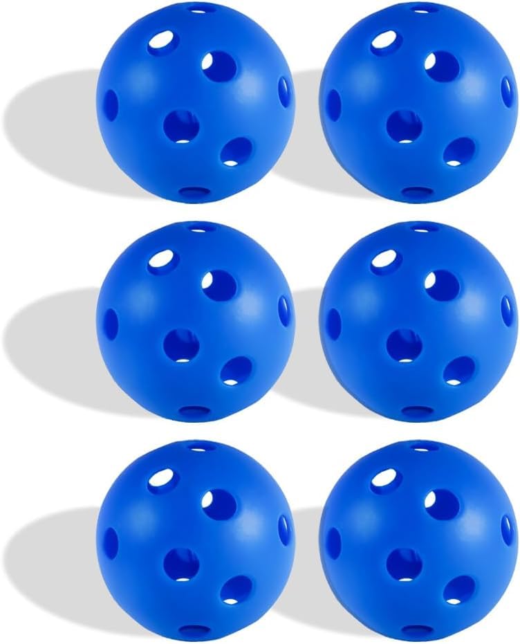 Indoor Pickleball Balls - 4/6 Pack 26 Holes - USAPA Standard - High Resilience & Durability Blue Balls