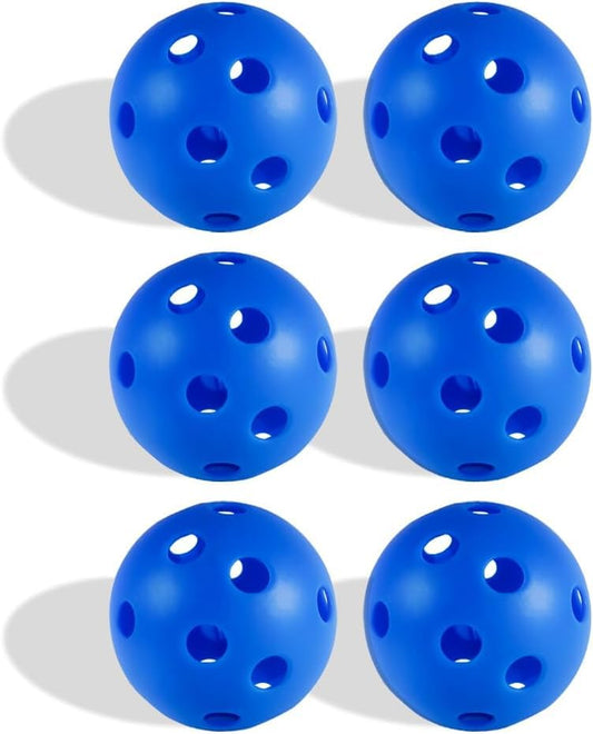 Indoor Pickleball Balls - 4/6 Pack 26 Holes - USAPA Standard - High Resilience & Durability Blue Balls