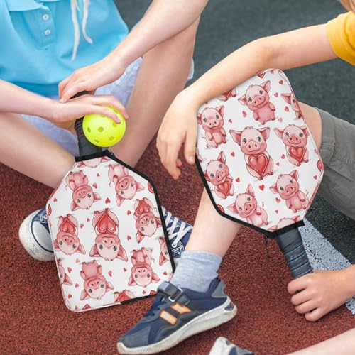 Pickleball Paddle Cover with Pockets and Handle Strap, Racket Sleeve and Ball Holder Organizer, 1 Pcs - color: black