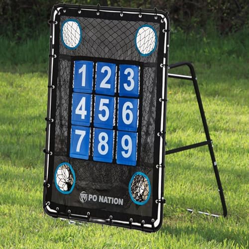 Baseball Pitching Net with Strike Zone Target for Training | Pitchers Practice Net for Baseball & Softball Throwing Net Rebounder - style: Blue