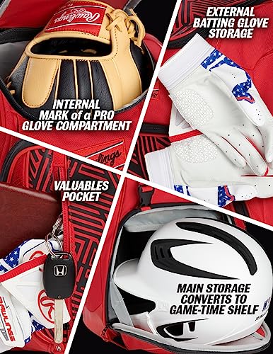Rawlings | CHAOS Backpack Bag Series | T-Ball & Youth | Baseball & Fastpitch Softball | Multiple Colors