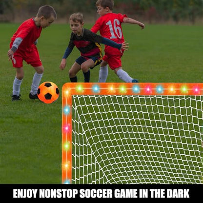 Kids Soccer Goals Set for Backyard - Portable Pop Up Light Soccer Net for Toddler Age 3-5 6-8 8-10 10-12 and Ball - Youth Target Soccer Games Sports Gift for Outdoor, 4 x3Ft