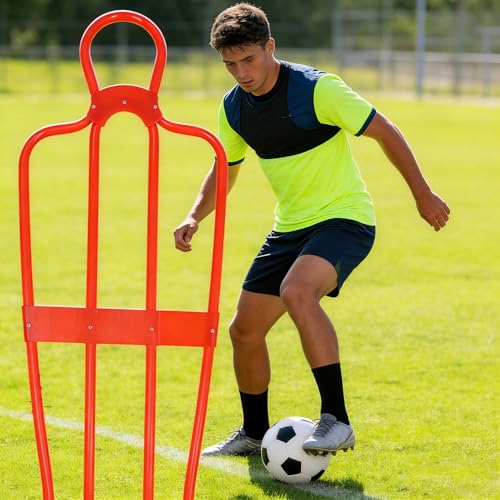 TNZMART 5.7ft Training Mannequin and Dummy for Football and Soccer, Defensive Practice Model for Coaches, Trainers and Team Drills - style: Pack of 3