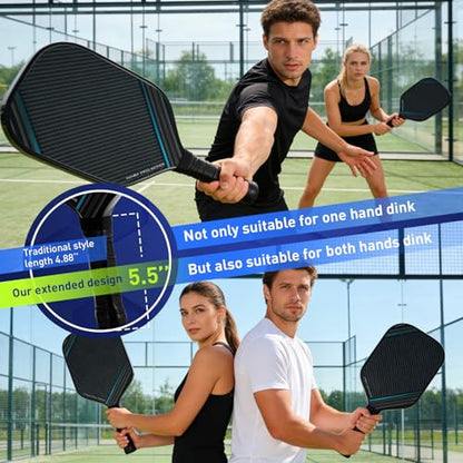 Carbon Pickleball Paddles Set of 2, Professional Pickle Ball Rackets, Pickleball Gifts for Women、Man、Beginner、Pickleball Lovers - color: Textured-VC
