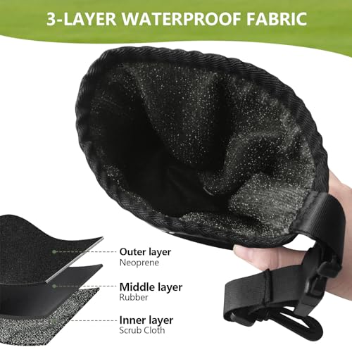 Golf Club and Golf Ball Cleaning Bag,Golf Ball Cleaner,Golf Club Cleaner,Cleans Club Grooves, Golf Bag Accessories,Machine Washable, Golfer Gifts for Men,Detachable Clip - color: black