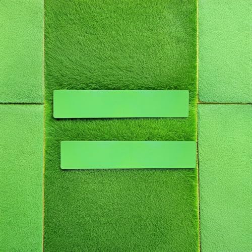 balacoo 12pcs Flat Court Line Markers Set, Green Outdoor Sports Field Markings for Football Soccer Tennis, Reusable Training Floor Markers for Basketball and Pickleball