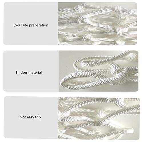Basketball net 12 Loops Replacement Thicker Ropes Weaved All Weather Bright Coloured Endurable Environment Friendly Polypropylene - color: 1 PCS White
