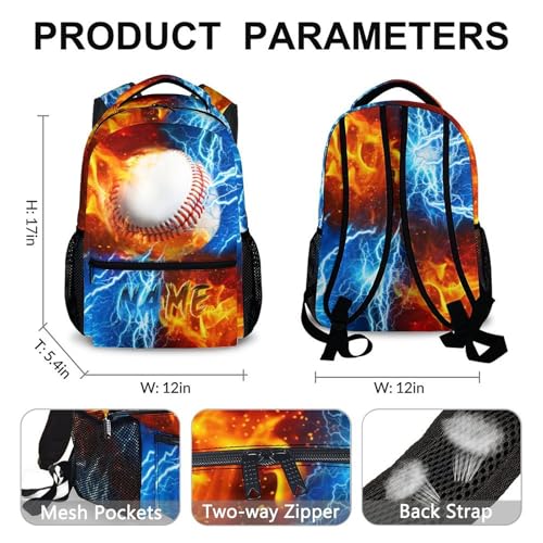 Backpack for Kids Boy Custom Baseball Bookbag for School Elementary Middle Primary, Personalized Student School Supplies - color: White