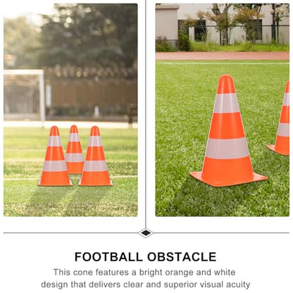 DOITOOL 9-inch Football Training Marker Cones 2pcs Orange Soccer Agility Mini Traffic Roadblock Buckets for Outdoor Practice and Coaching