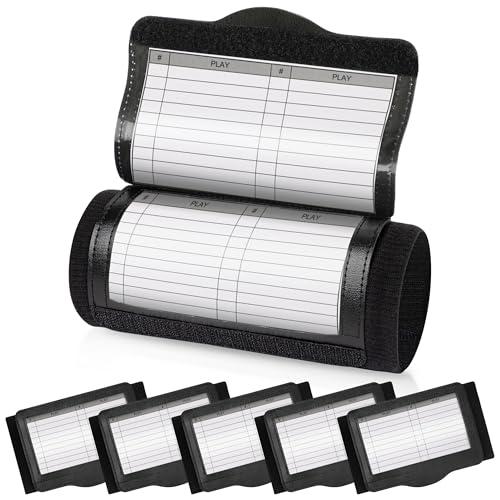 5 Pack Football Wristbands, Triple Window Quarterback (QB) Football Play Wristbands for Signs - style: Audlt