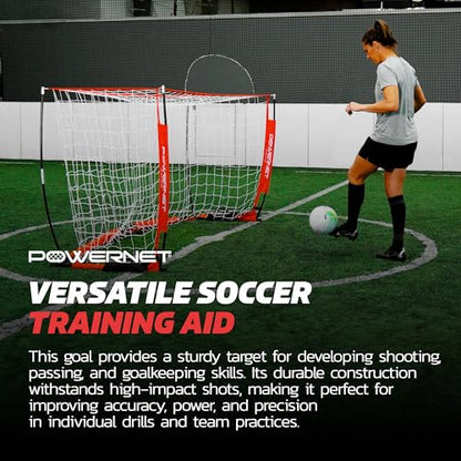 PowerNet Soccer Goal for Backyard, 3Mx2M / 6x4 / 8x4 / 12x6 / 14x7 /18.5x6.5 / 21x7 / 24 x 8 Portable Soccer Net, Sports & Outdoors Training Equipment, Quick Setup 1 Goal & Zipper Storage Bag - style: 8 x 4 FT