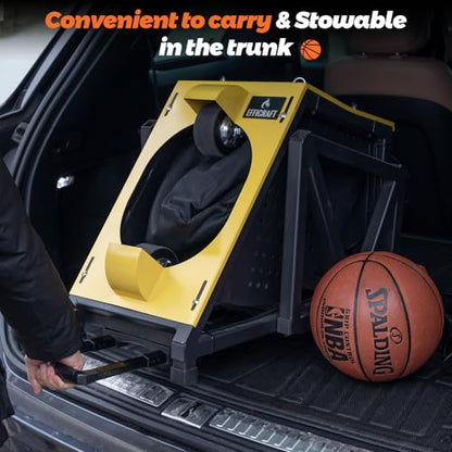 Automatic Basketball Shooting Machine, Dual - Power Rechargeable/Plug - in Shooting Trainer, 2-in-1 Electric Basketball Rebounder Machine