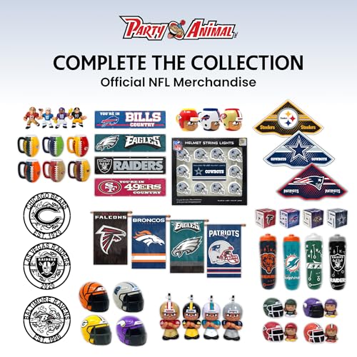 Party Animal TeenyMates NFL Action Figures Gift Set, with 11 Player Figures, Coach & Collectible Field Puzzle, NFL Football Toys for Kids & Fans